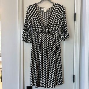 Black/Cream/Green Max Studio Dress